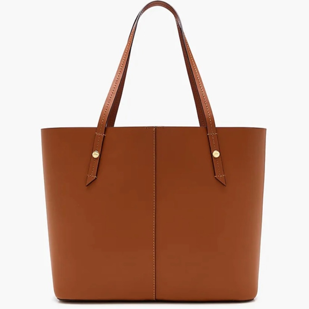 NWT J.Crew Devon Bonded Leather Tote 🎉